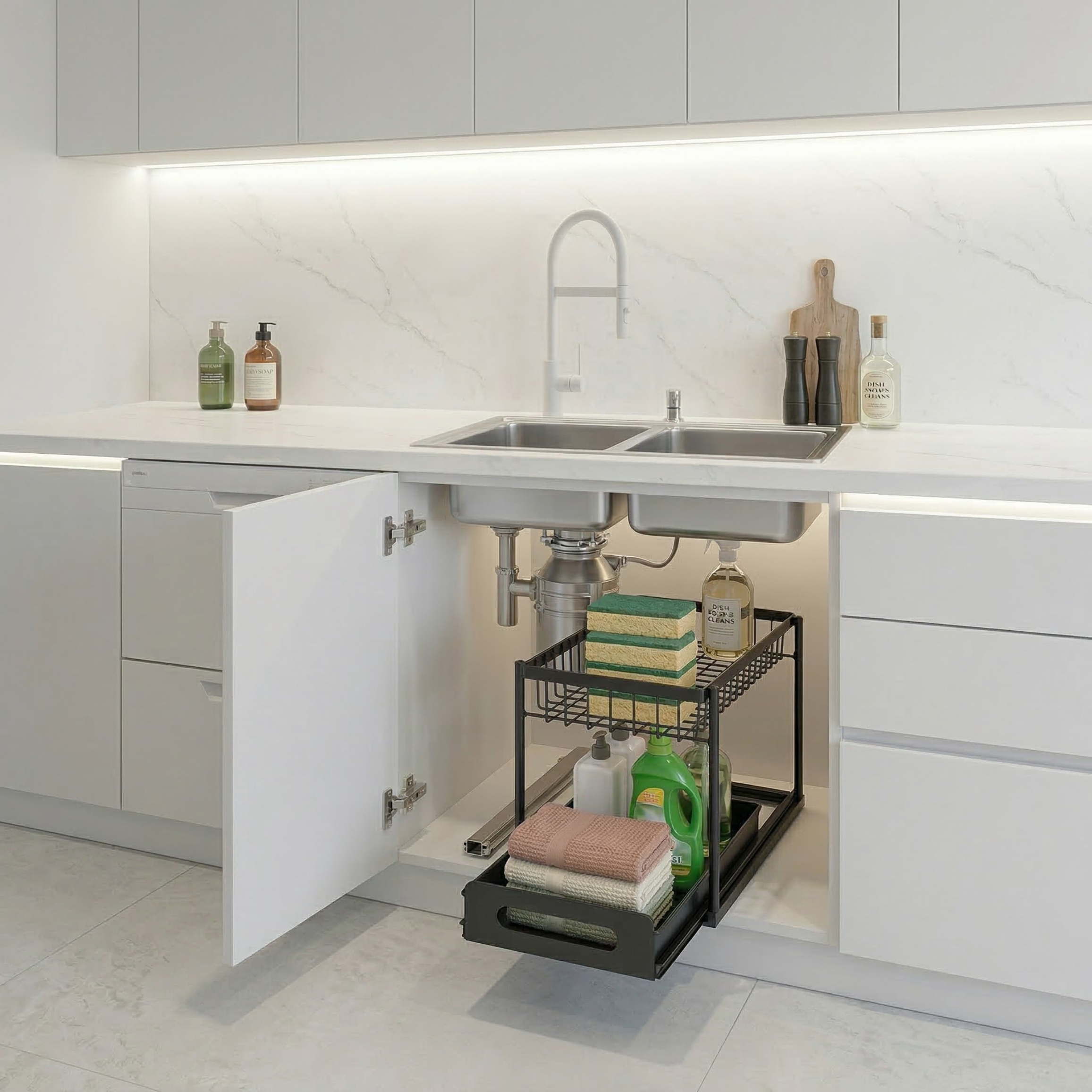 2-Tier Pull Out Under Sink Organizer