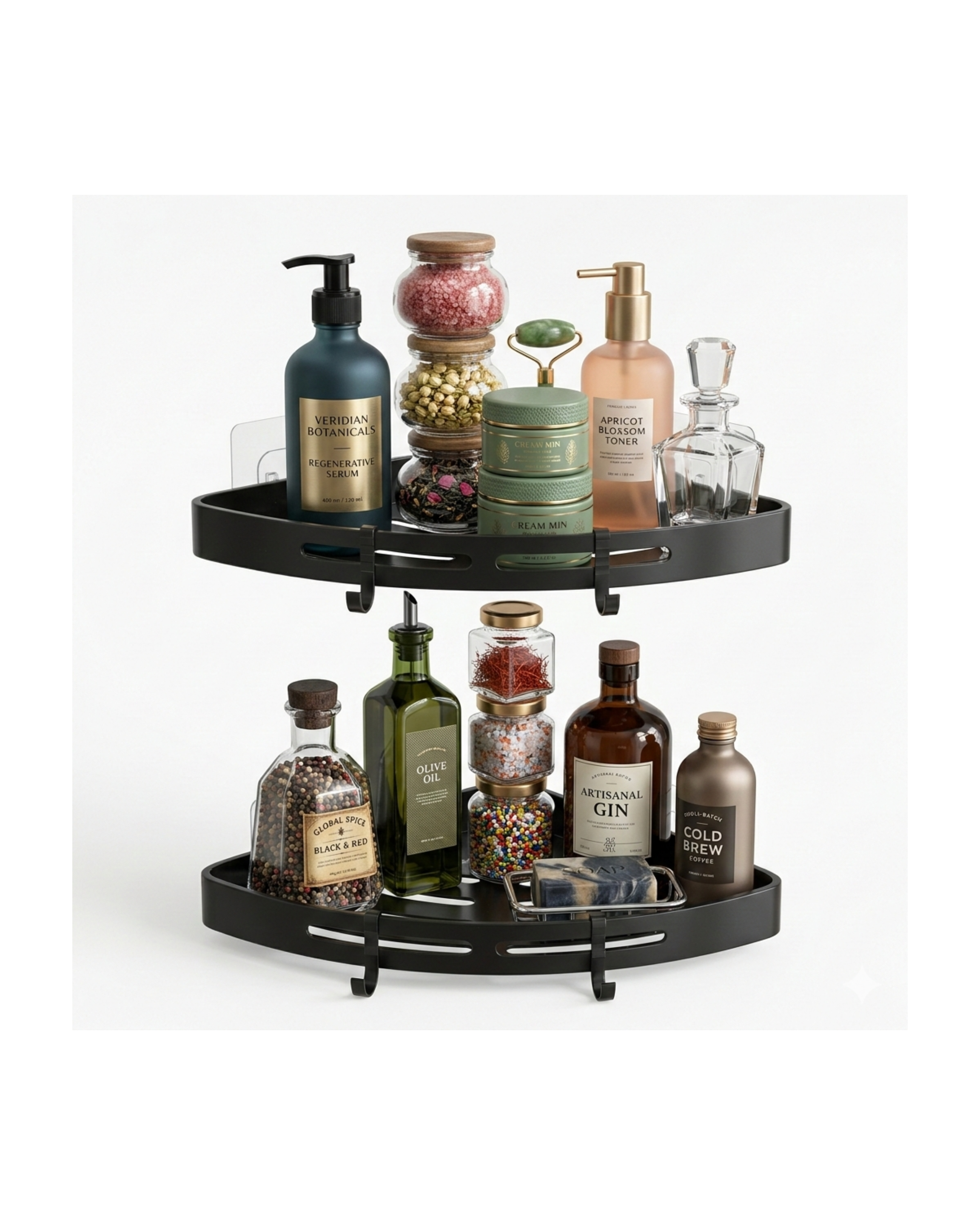 2 Tier No-Drill Corner Shower Caddy